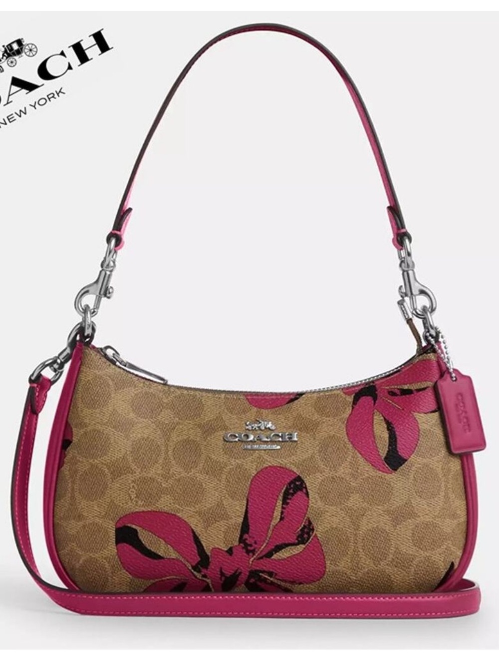 Coach shoulder bag in signature canvas NWT